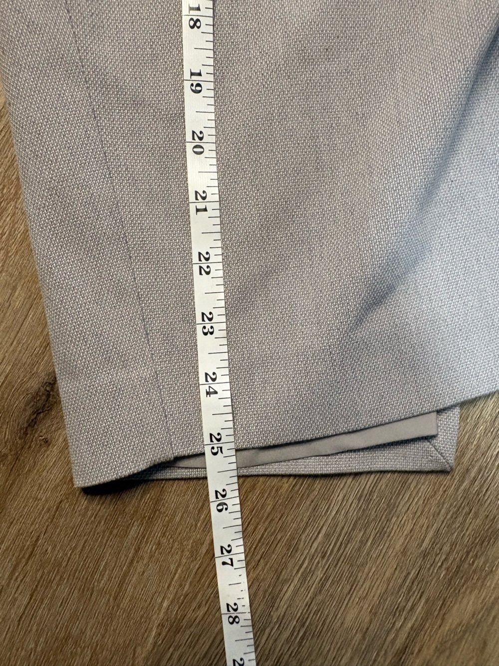 Express Light Gray Pencil Skirt Size 10 Stretch Career Office Back Slit - Picture 7 of 7